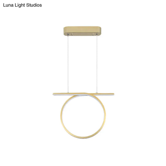 Simplicity Led Gold Hanging Lamp Kit With Warm/White Light