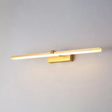 Sleek Gold Vanity Light Fixture Modern Metal Led Bath Lighting For Bathroom / 16 Warm
