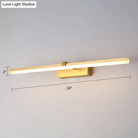 Sleek Gold Vanity Light Fixture Modern Metal Led Bath Lighting For Bathroom