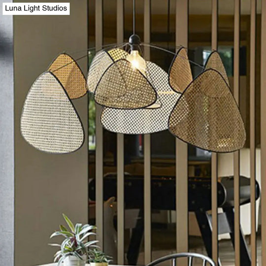 Sleek Handmade Rattan Pendant Ceiling Light - Chinese Inspired Perfect For Living Rooms