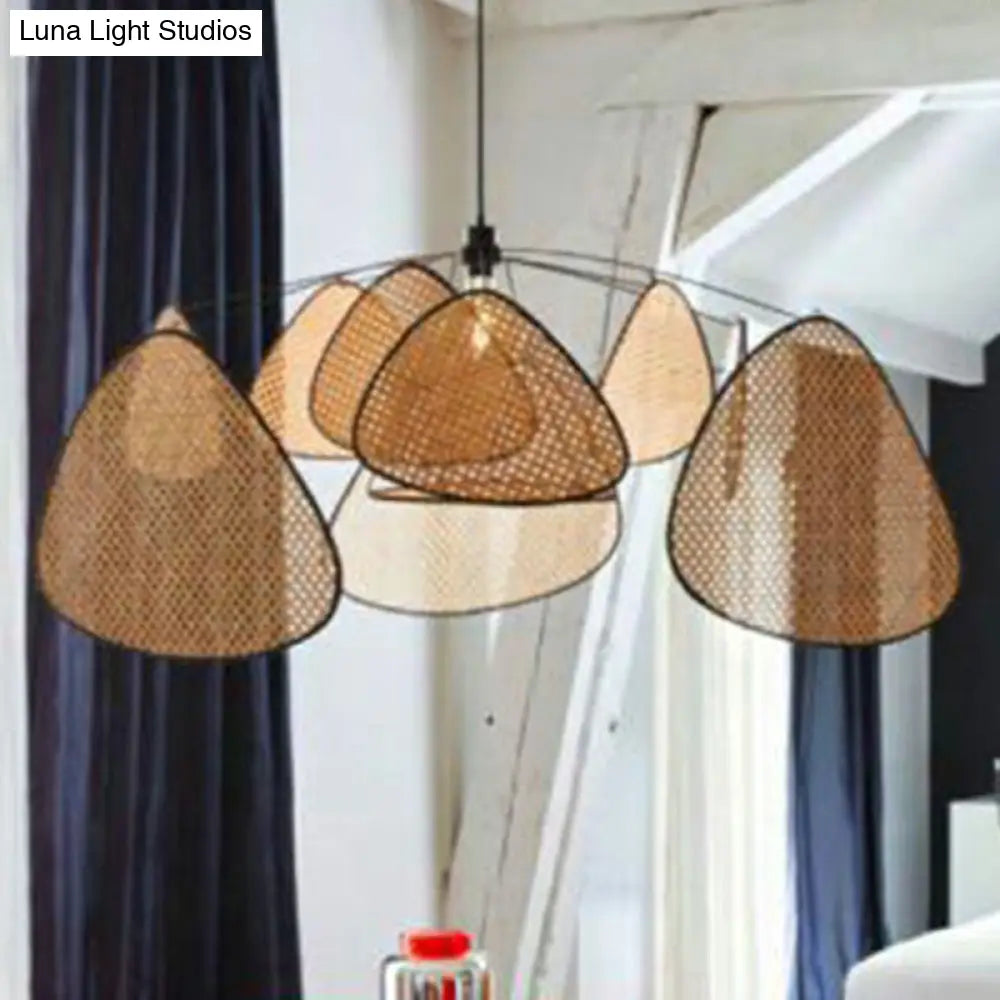 Sleek Handmade Rattan Pendant Ceiling Light - Chinese Inspired Perfect For Living Rooms