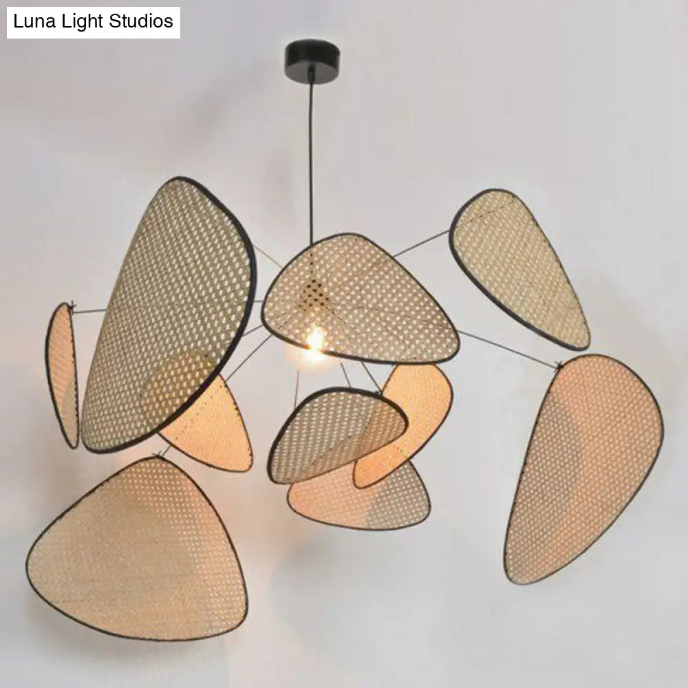 Sleek Handmade Rattan Pendant Ceiling Light - Chinese Inspired Perfect For Living Rooms