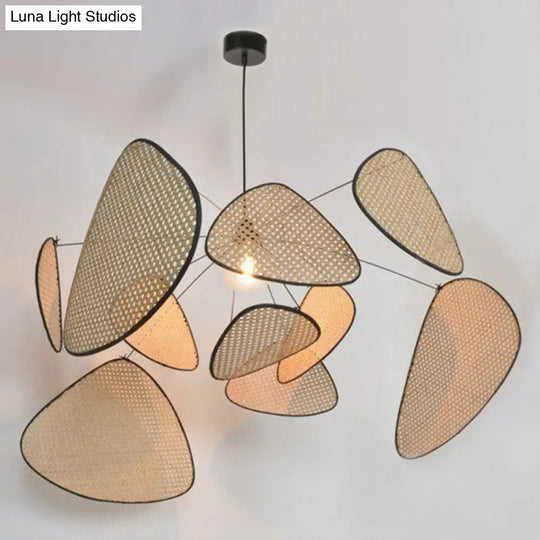 Sleek Handmade Rattan Pendant Ceiling Light - Chinese Inspired Perfect For Living Rooms