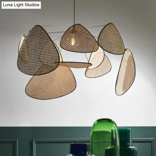 Sleek Handmade Rattan Pendant Ceiling Light - Chinese Inspired Perfect For Living Rooms