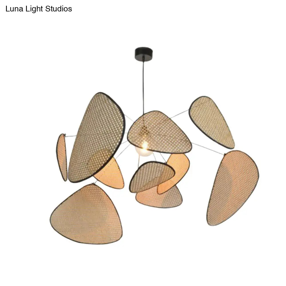 Sleek Handmade Rattan Pendant Ceiling Light - Chinese Inspired Perfect For Living Rooms