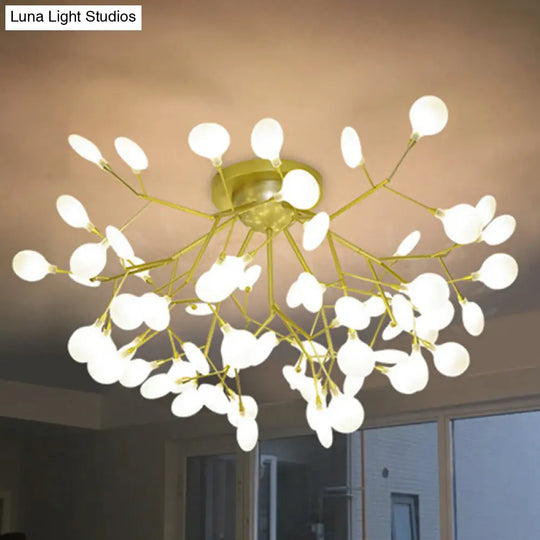 Sleek Led Branch Ceiling Chandelier For Modern Living Rooms