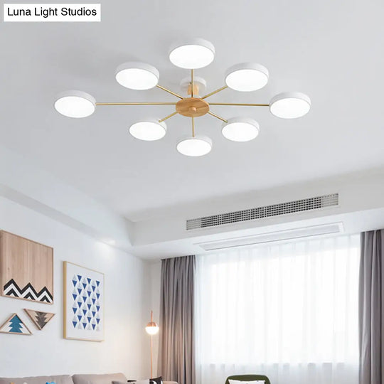 Sleek Led Ceiling Light: Minimalistic Molecule Design | Acrylic Living Room Chandelier