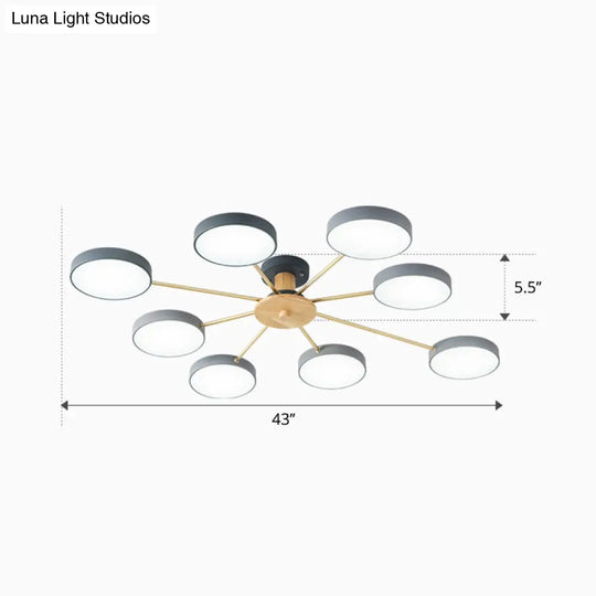 Sleek Led Ceiling Light: Minimalistic Molecule Design | Acrylic Living Room Chandelier