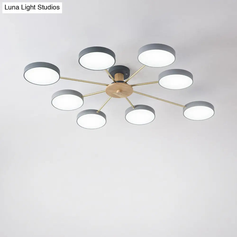 Sleek Led Ceiling Light: Minimalistic Molecule Design | Acrylic Living Room Chandelier