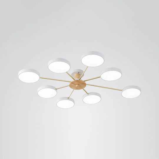 Sleek Led Ceiling Light: Minimalistic Molecule Design | Acrylic Living Room Chandelier 8 / White