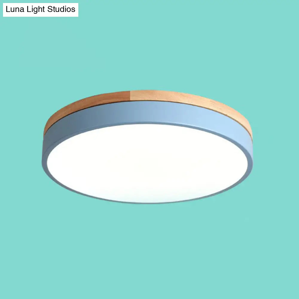 Sleek Led Circle Flush Mount Bedroom Lighting With Acrylic Shade