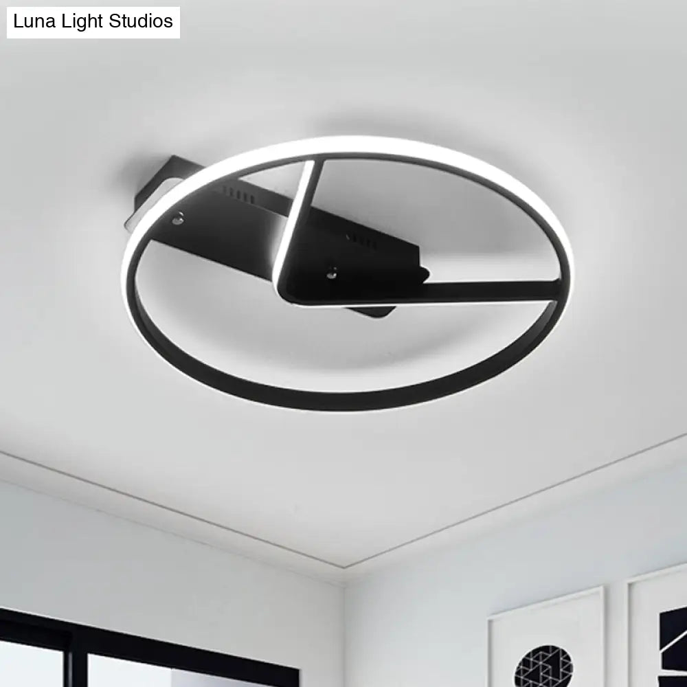 Sleek Led Flush Mount Ceiling Light In Black 18/23.5 Width Warm/White Light

(Note: Seo Optimization