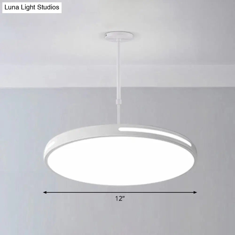 Led Circular Chandelier For Modern Meeting Rooms White / 12