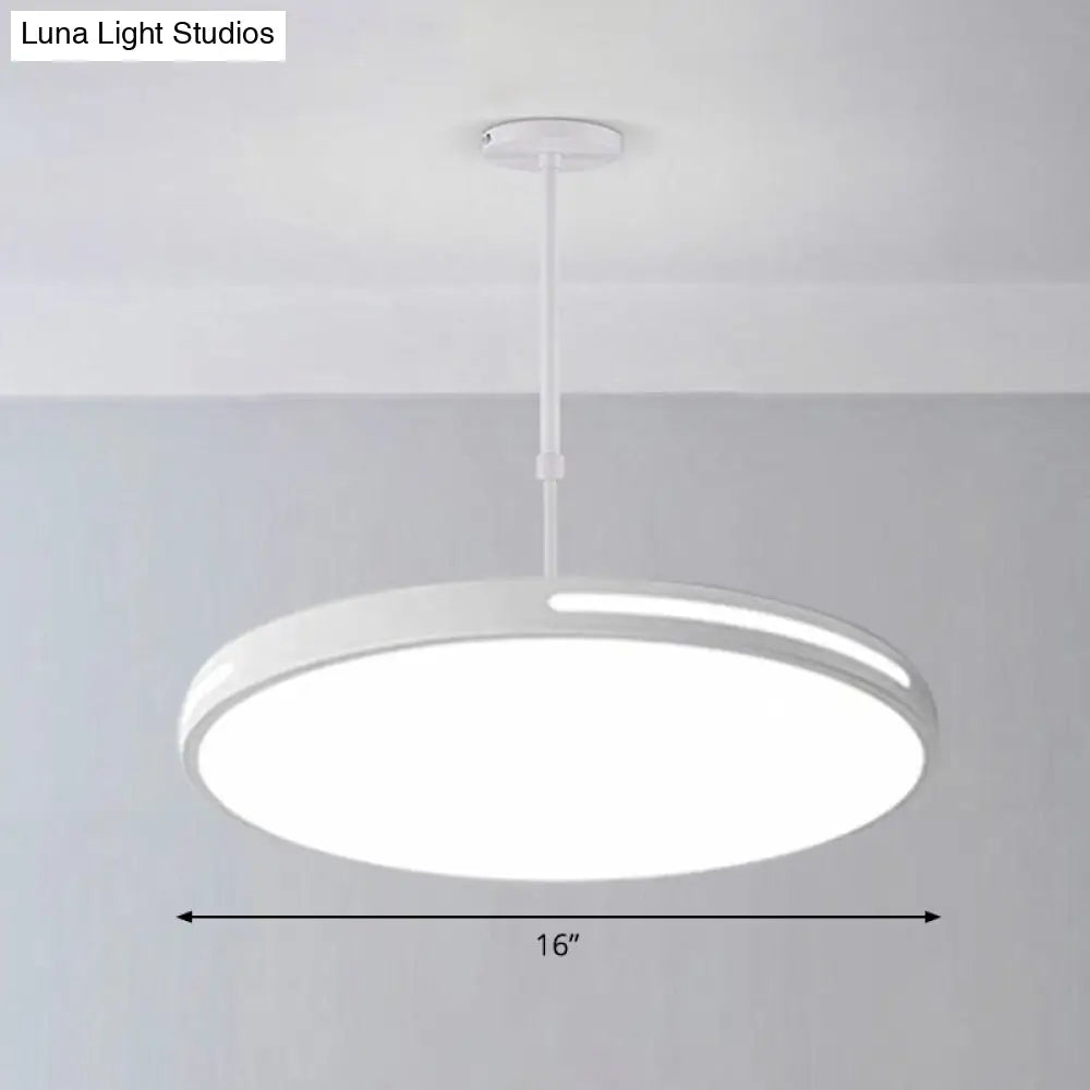 Led Circular Chandelier For Modern Meeting Rooms White / 16