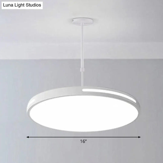 Led Circular Chandelier For Modern Meeting Rooms White / 16