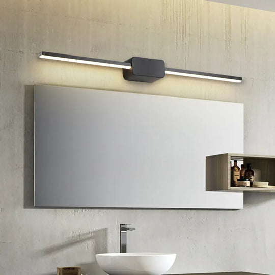 Sleek Led Sconce For Minimalist Bathroom Vanity Lighting Black / 16 White