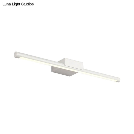 Sleek Led Vanity Lamp With White Acrylic Shade - Warm/White Light 16/19.5 Wide