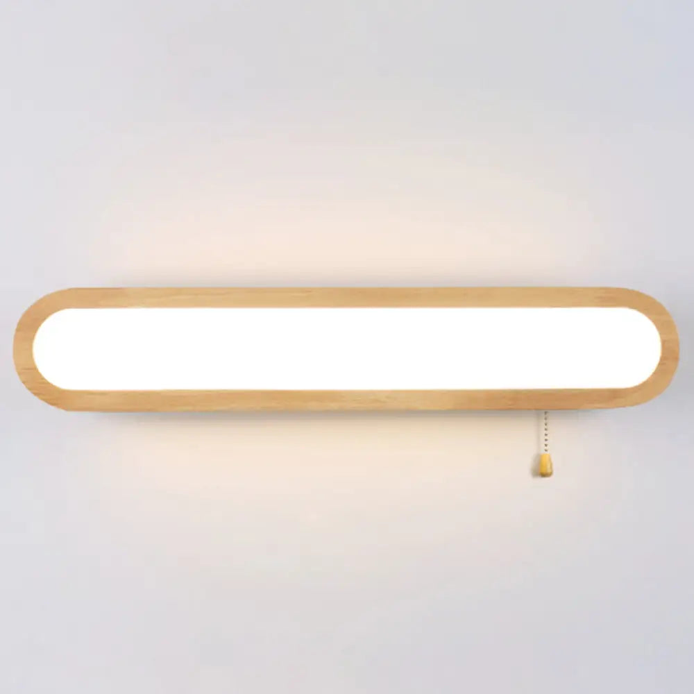 Sleek Led Wall Sconce With Acrylic Diffuser - Ideal For Hallways Beige / 21.5