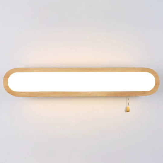 Sleek Led Wall Sconce With Acrylic Diffuser - Ideal For Hallways Beige / 21.5