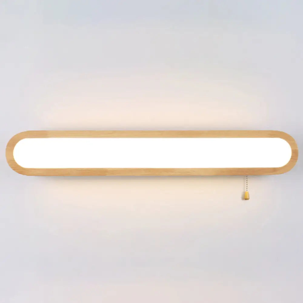 Sleek Led Wall Sconce With Acrylic Diffuser - Ideal For Hallways Beige / 25.5