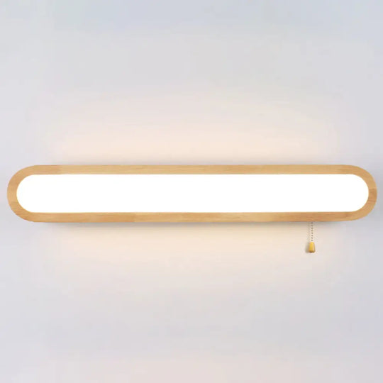 Sleek Led Wall Sconce With Acrylic Diffuser - Ideal For Hallways Beige / 25.5