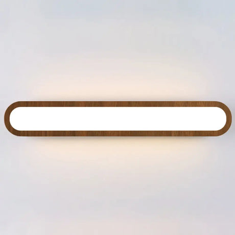 Sleek Led Wall Sconce With Acrylic Diffuser - Ideal For Hallways Dark Wood / 25.5