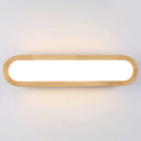Sleek Led Wall Sconce With Acrylic Diffuser - Ideal For Hallways Wood / 18