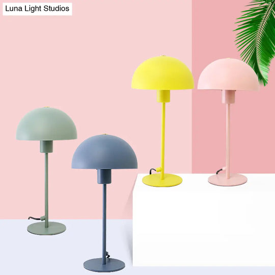 Sleek Macaron Umbrella Desk Lamp For Childs Bedroom