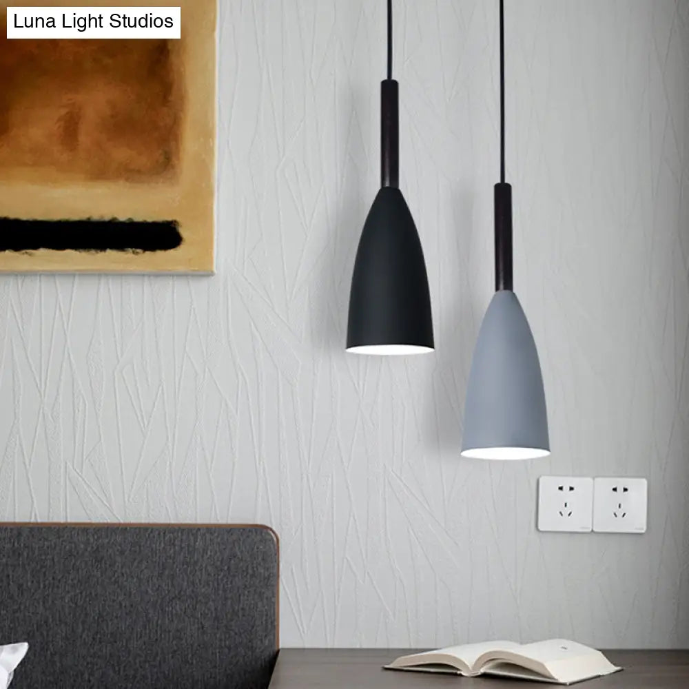 Sleek Metal Bottle Pendant Ceiling Light For Dining Room