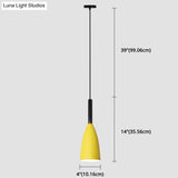 Sleek Metal Bottle Pendant Ceiling Light For Dining Room