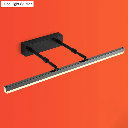 Sleek Metal Led Bathroom Sconce With Extendable Arm Minimalist Vanity Lighting Fixture