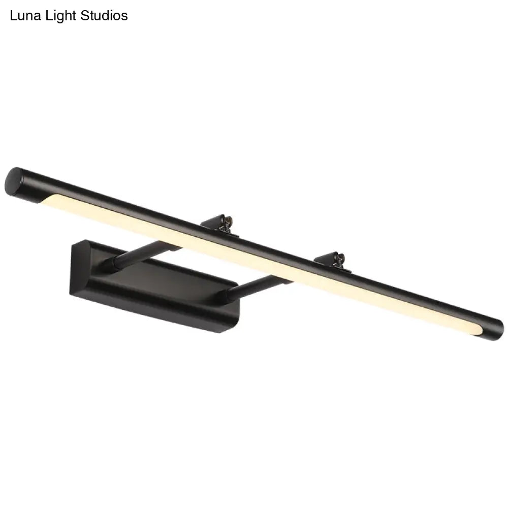 Sleek Metal Tube Led Vanity Sconce Light - Stylish Bathroom Wall Fixture