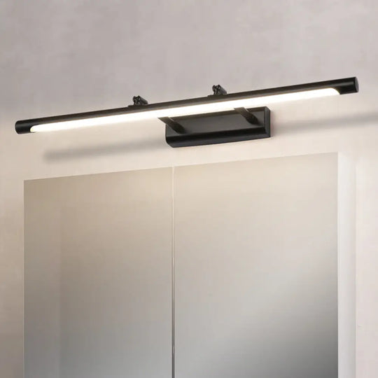 Sleek Metal Tube Led Vanity Sconce Light - Stylish Bathroom Wall Fixture Black / 16.5 Arms