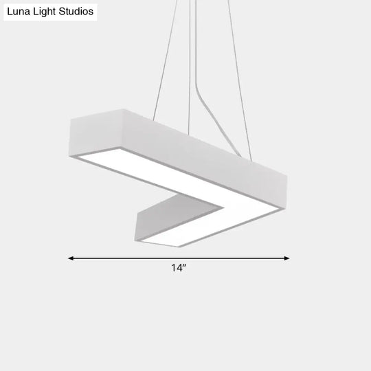 Sleek Metal V-Shaped Led Flush Mount Ceiling Light For Reception Room