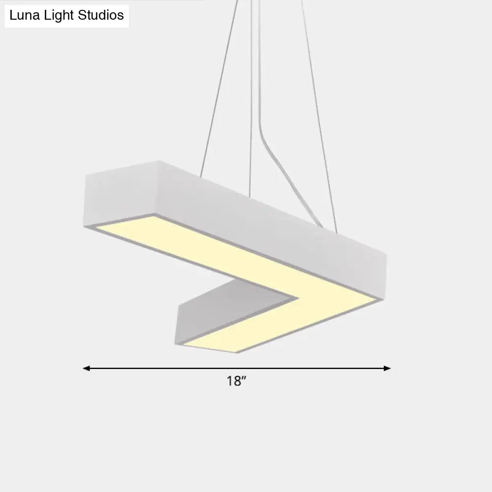 Sleek Metal V-Shaped Led Flush Mount Ceiling Light For Reception Room