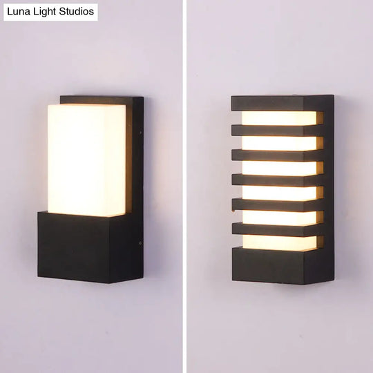 Sleek Metallic Led Wall Sconce Light For Courtyard: Simplicity At Its Best