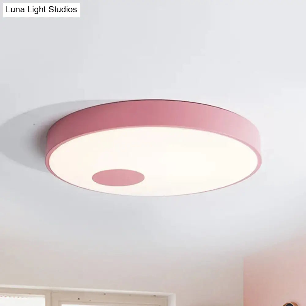 Sleek Nordic Candy Colored Ceiling Lamp For Kindergartens Pink / 11