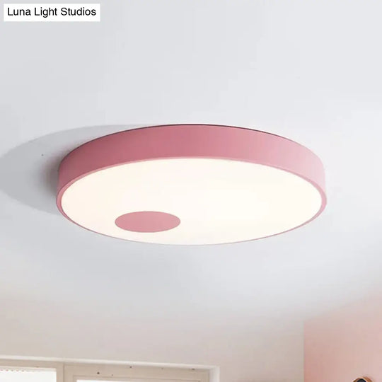 Sleek Nordic Candy Colored Ceiling Lamp For Kindergartens Pink / 11