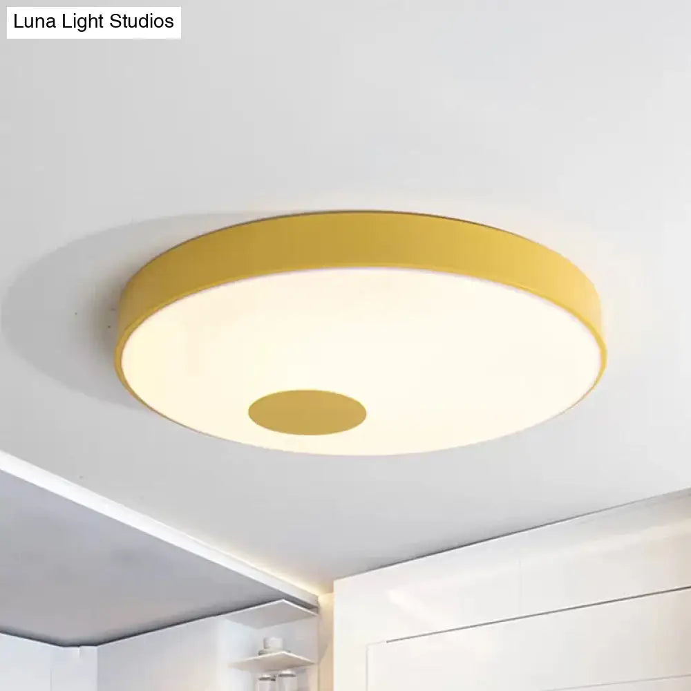 Sleek Nordic Candy Colored Ceiling Lamp For Kindergartens Yellow / 11