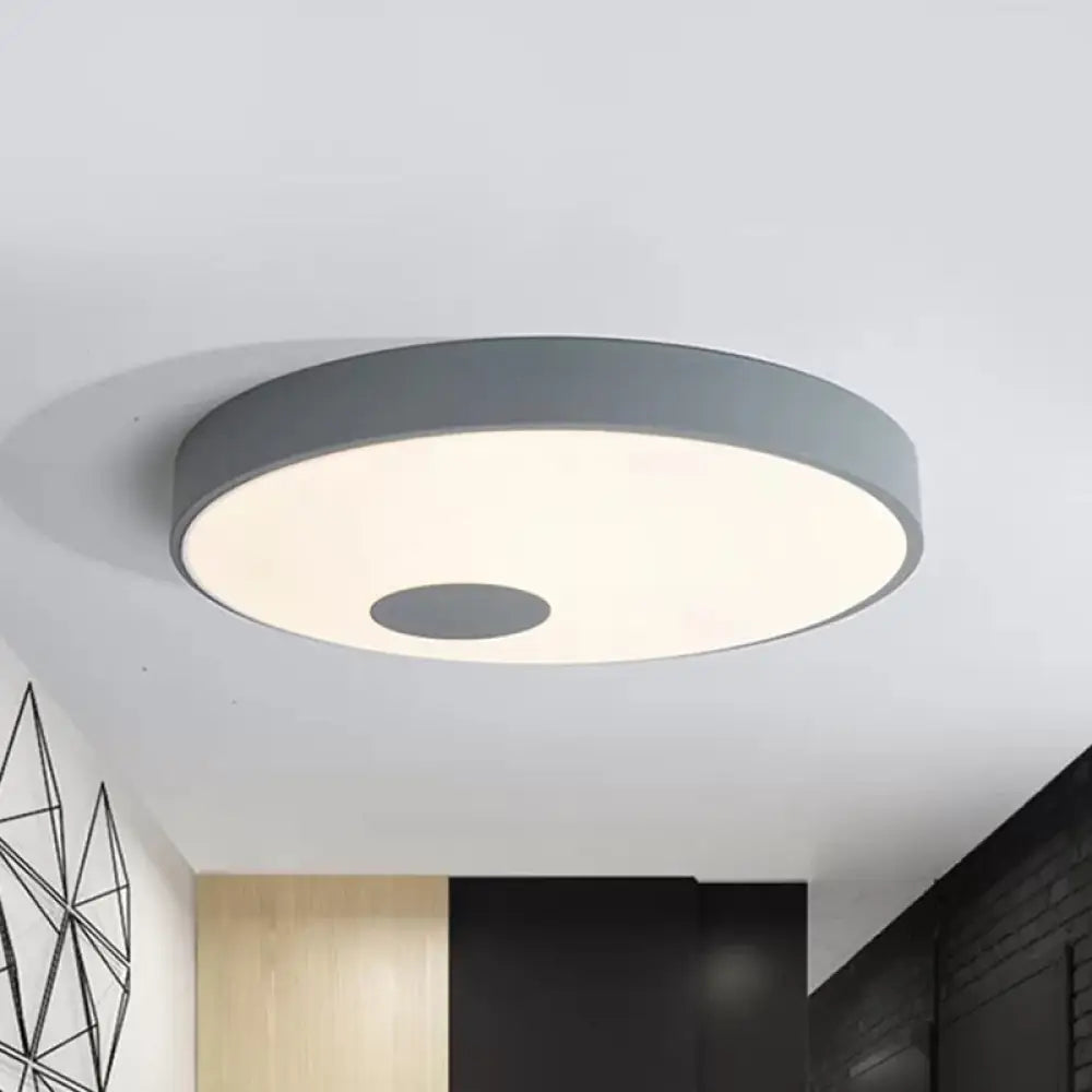 Sleek Nordic Candy Colored Ceiling Lamp For Kindergartens Grey / 11’