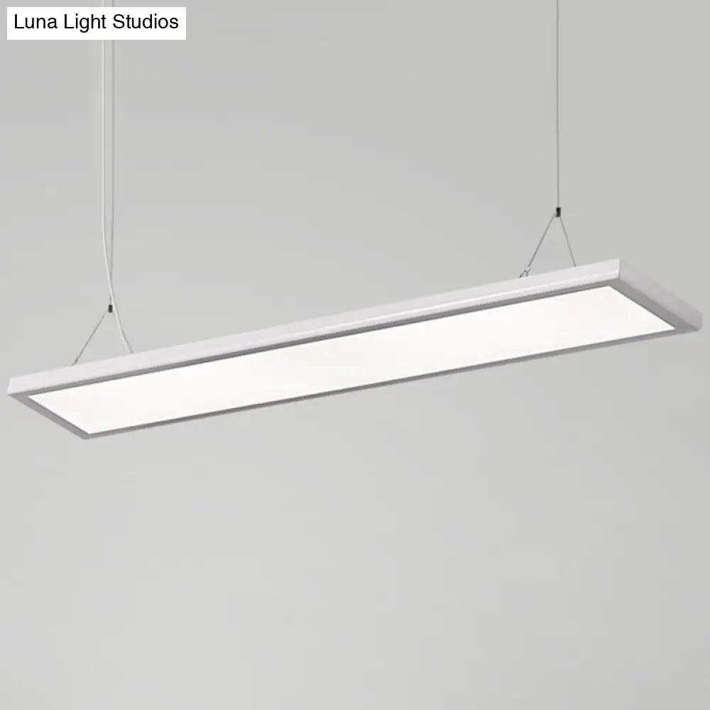 Modern Thin Acrylic Panel Pendant Light Kit With White Led Suspension