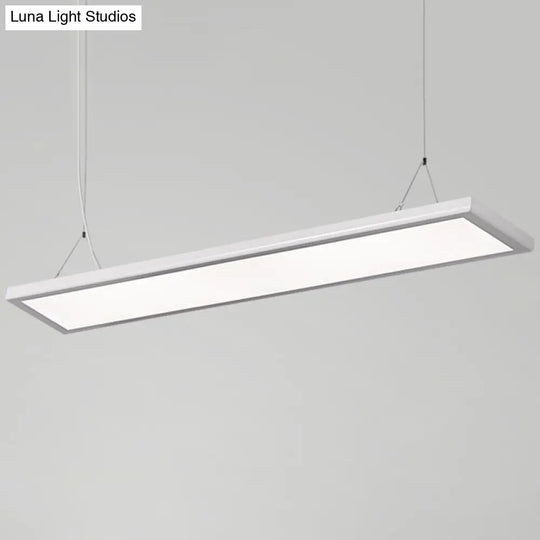 Modern Thin Acrylic Panel Pendant Light Kit With White Led Suspension