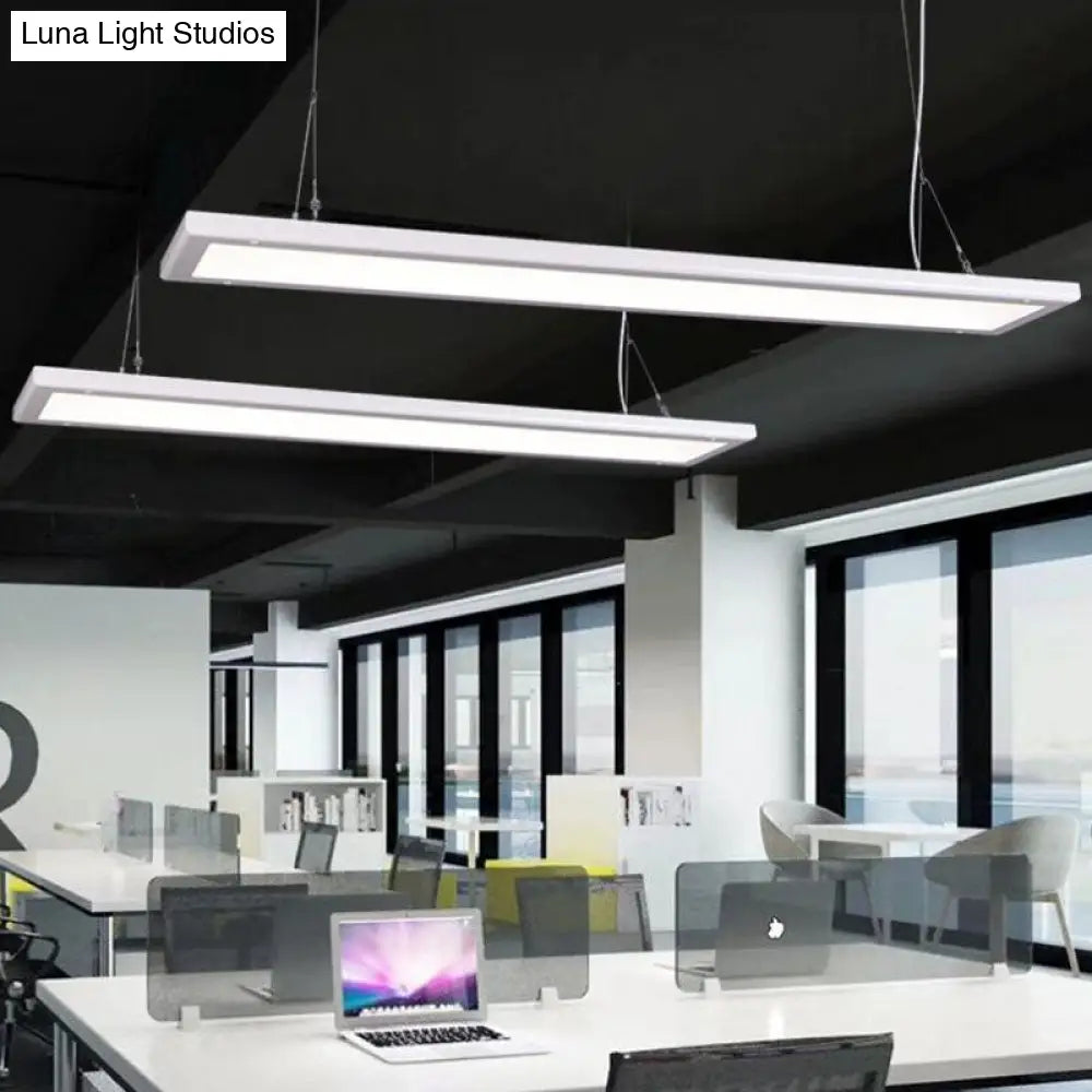 Modern Thin Acrylic Panel Pendant Light Kit With White Led Suspension