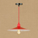 Sleek Red Metal Pendant Light For Living Room - 1 Or 3-Head Swag Design / A