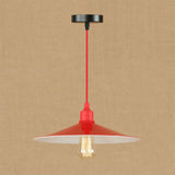Sleek Red Metal Pendant Light For Living Room - 1 Or 3-Head Swag Design / A
