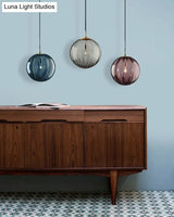 Sleek Ribbed Pendant Light: Modern Designer Hanging Lamp For Bedroom With 1 Light