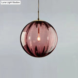 Sleek Ribbed Pendant Light: Modern Designer Hanging Lamp For Bedroom With 1 Light