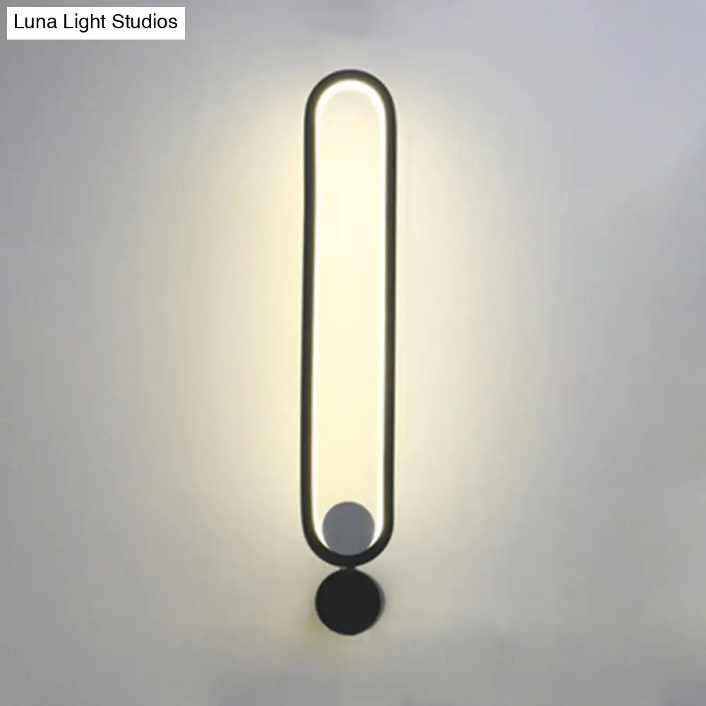 Sleek Rotatable Black Led Wall Mounted Sconce Light With Simplicity Design