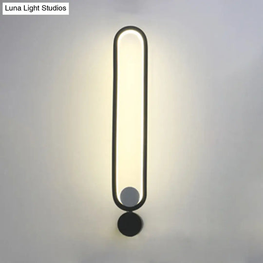 Sleek Rotatable Black Led Wall Mounted Sconce Light With Simplicity Design