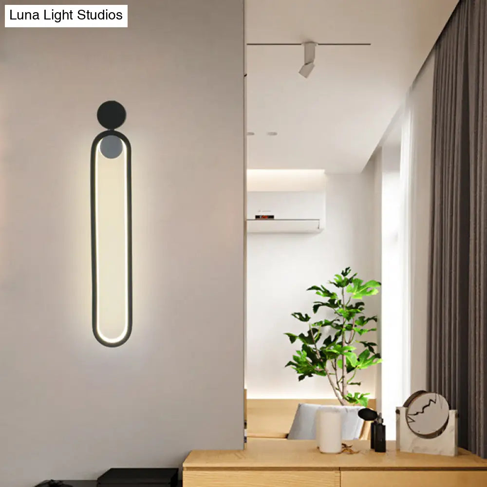 Sleek Rotatable Black Led Wall Mounted Sconce Light With Simplicity Design